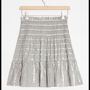 Anthropologie current air batia skirt silver xs
